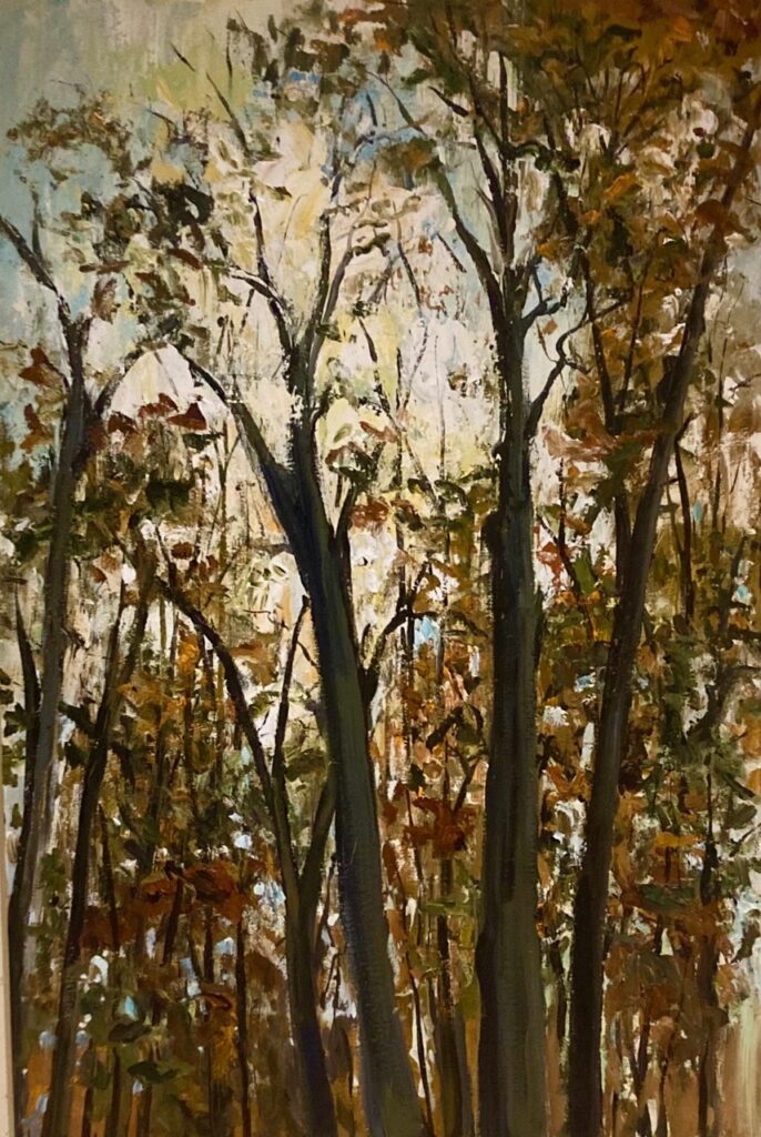 Herfst. Acryl op linnen 100 bij 150 cm