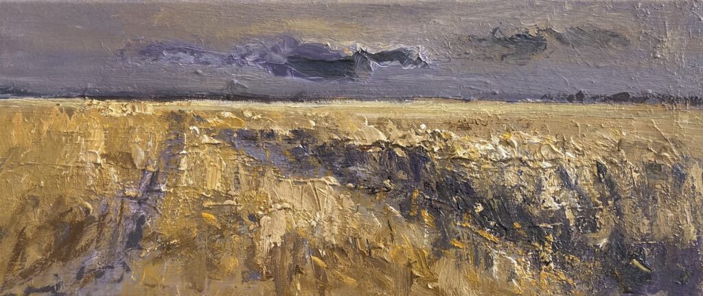 Graanland, 2026. Acryl op linnen, 30 bij 70 cm