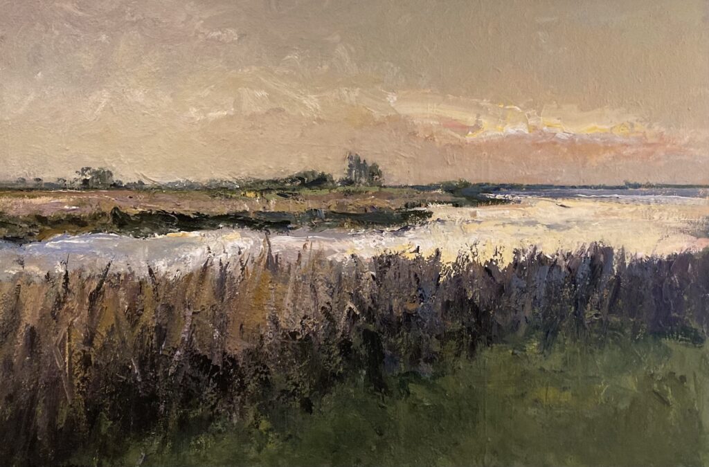 Vroege avond, 2026. Acryl op linnen, 80 bij 120 cm