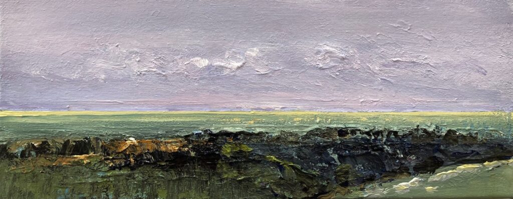 Bij Laaxum, 2026. Acryl op linnen, 20 bij 50 cm