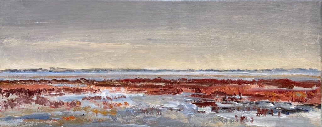 Zeekraal, 2026. Acryl op linnen, 20 bij 50 cm